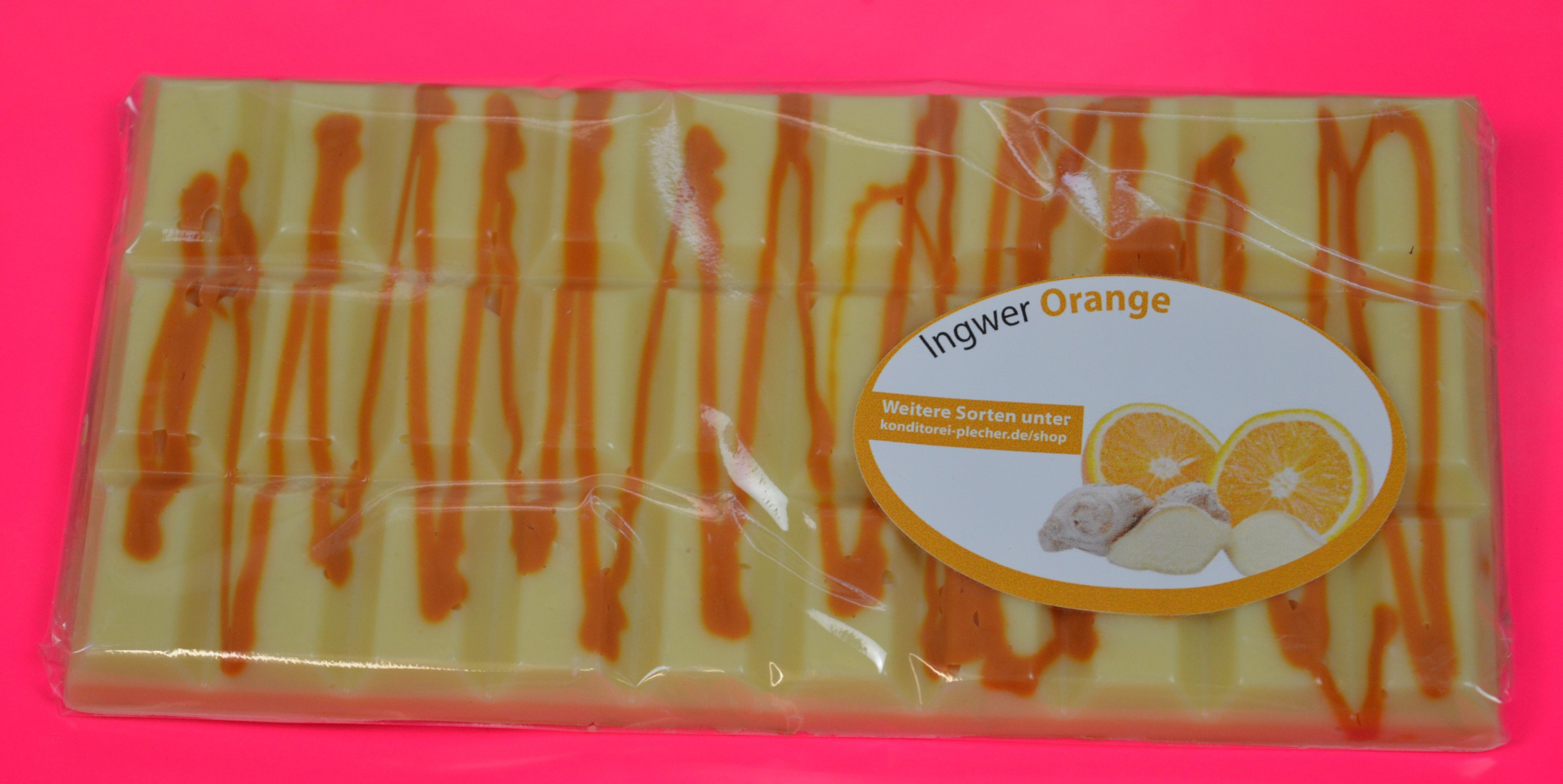 Weiße Ingwer-Orange-Schokolade